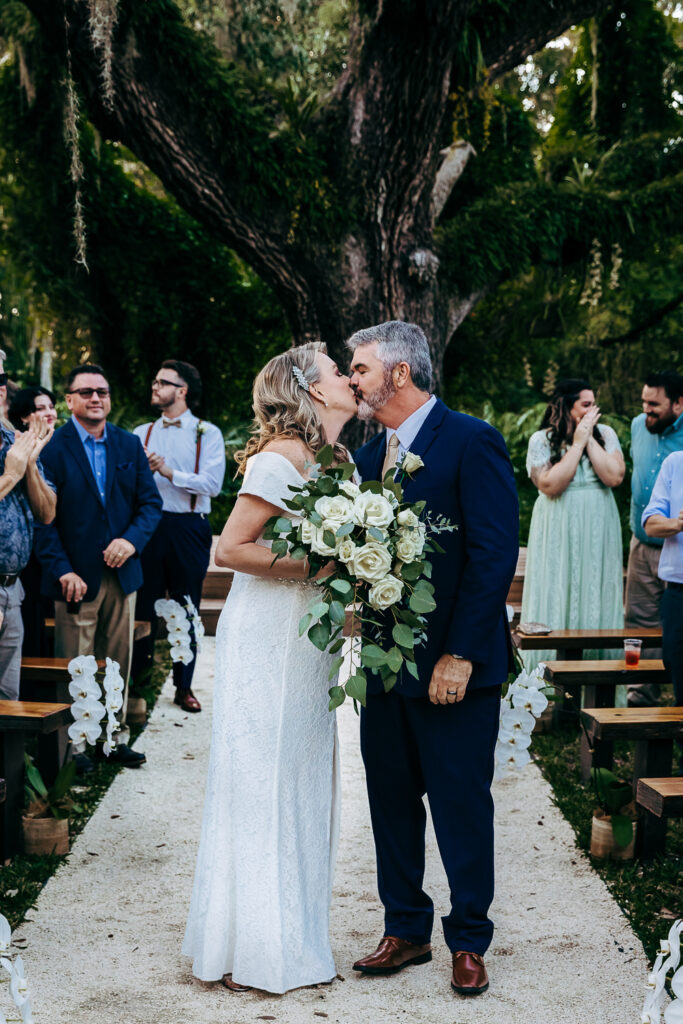 ceremony at del favero oasis a intimate florida wedding venue