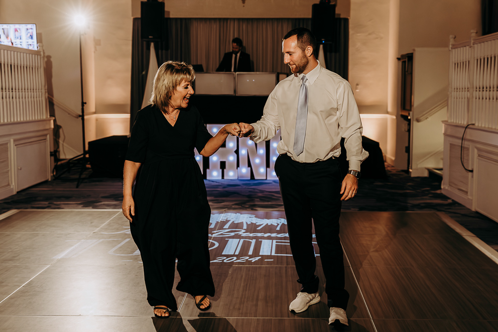 mother and son first dance at don cesar hotel in st pete florida