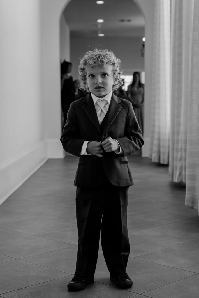 brides first look with her son on her wedding day at the don cesar in st pete