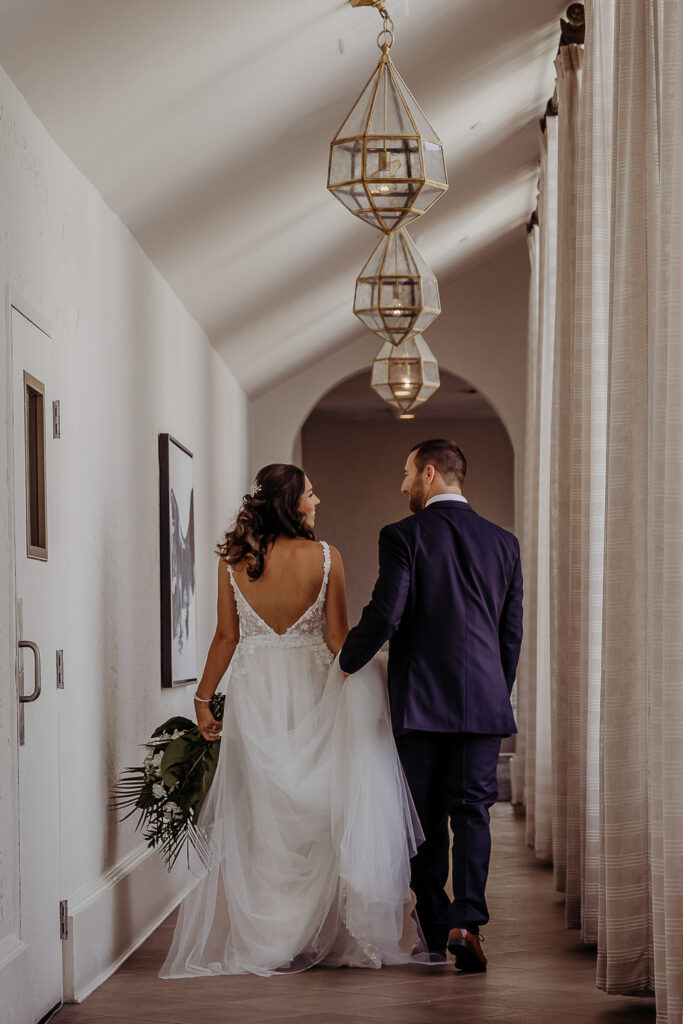 bride and groom portraits on their don cesar wedding day in st pete florida