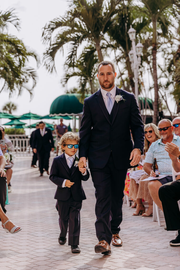 wedding ceremony photos at the don cesar in st pete florida 