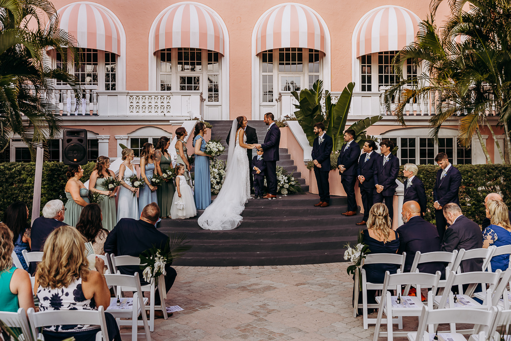 wedding cermony at the don cesar in st pete florida