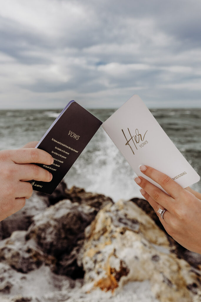 vow books are essential part of an elopement checklist