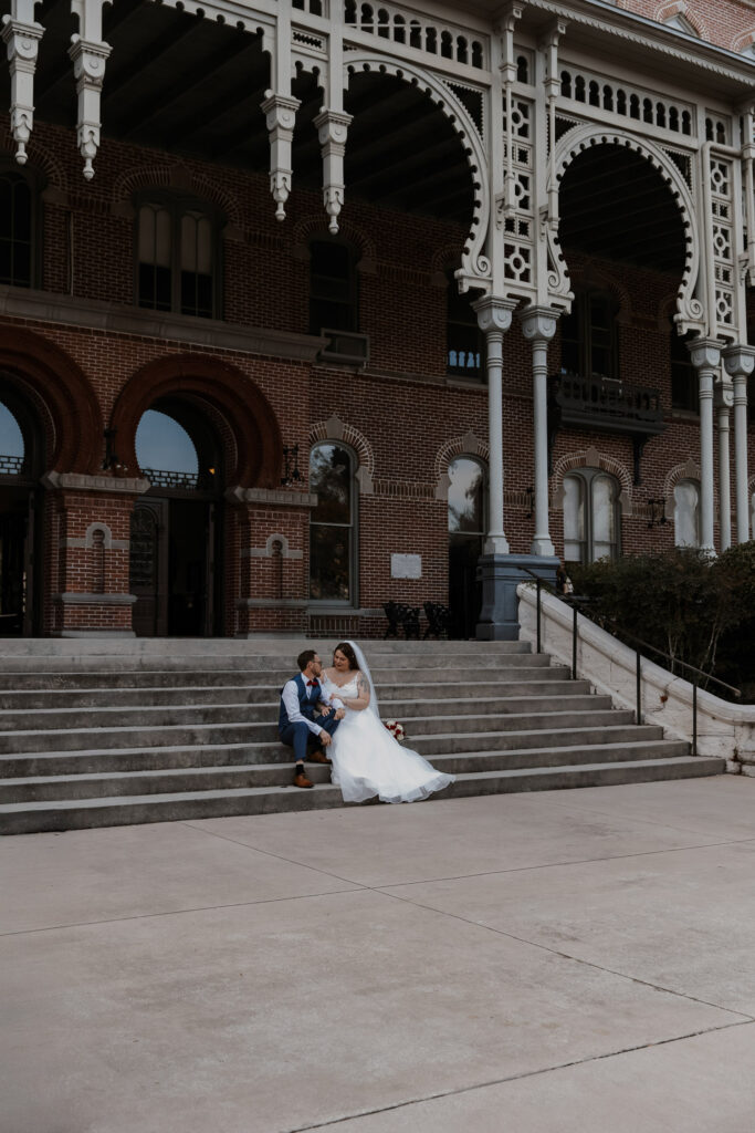 couple sharing a moment together after their florida elopement in tampa 