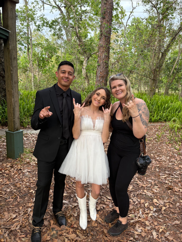 tampa elopement photographer with her clients after they eloped