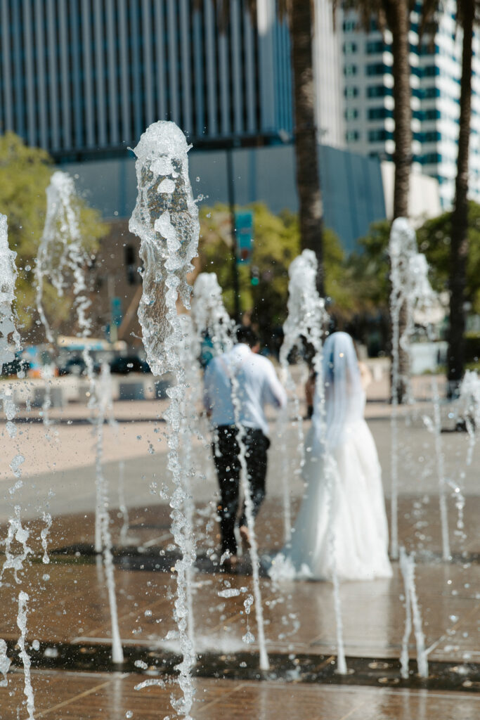 couple celebrating their elopement in tampa vs intimate wedding