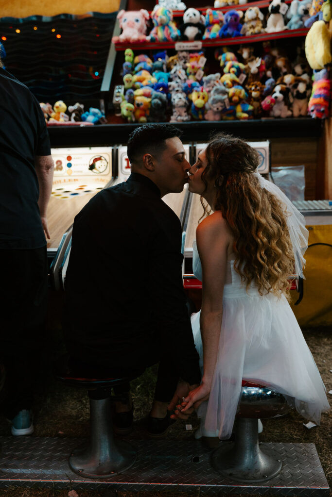 couple at strawberry festival after their tampa elopement vs intimate wedding